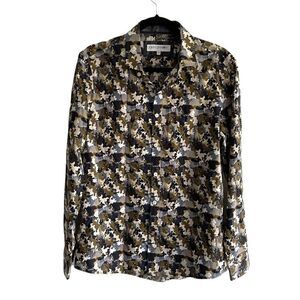 JOHN LENNON Men’s Cotton Button Front Shirt Print S